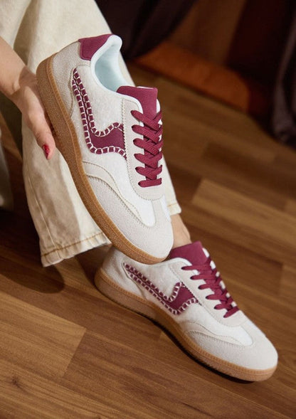 Retro Colorblock Lace-Up Sneakers