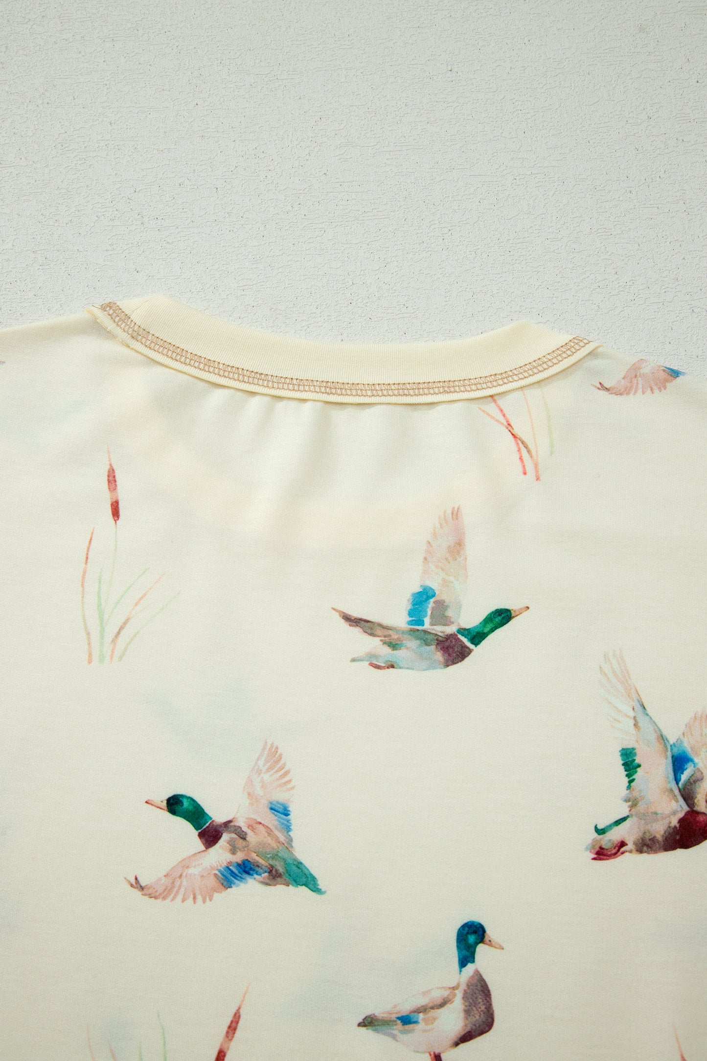 Mallard Duck Print Oversized Tee & Shorts Set