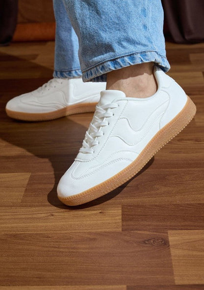Retro Colorblock Lace-Up Sneakers