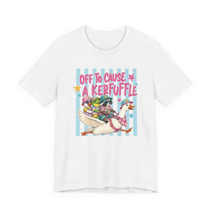 T‑Shirt — "Off to Cause a Kerfuffle" Goose Rider Graphic Tee