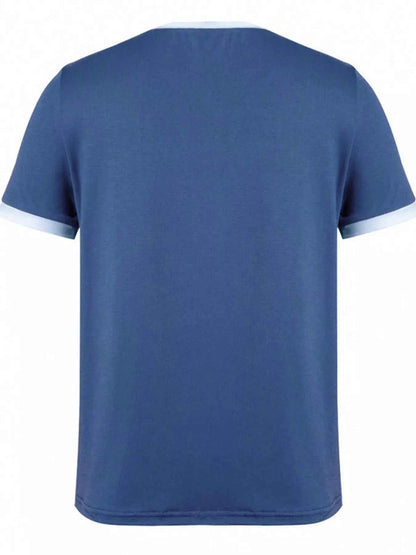 Casual Contrast Trim Short Sleeve T-Shirt