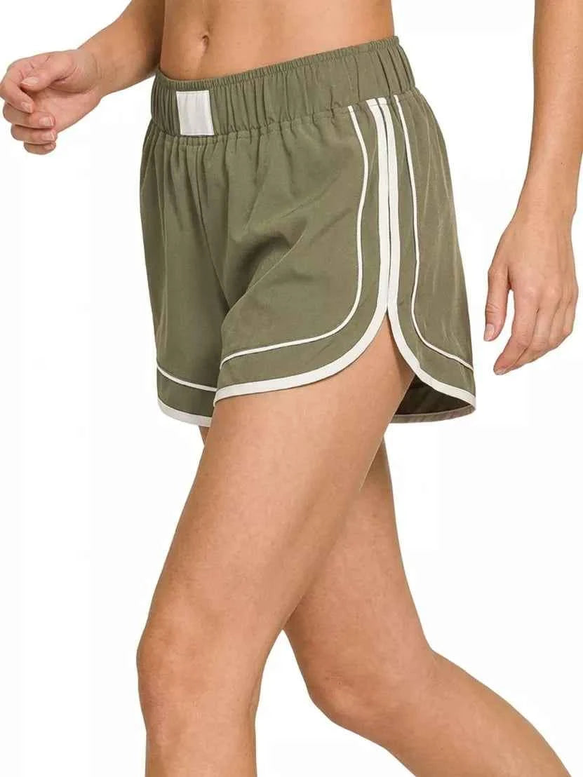 Zenana Soft Woven Lined Dolphin Shorts