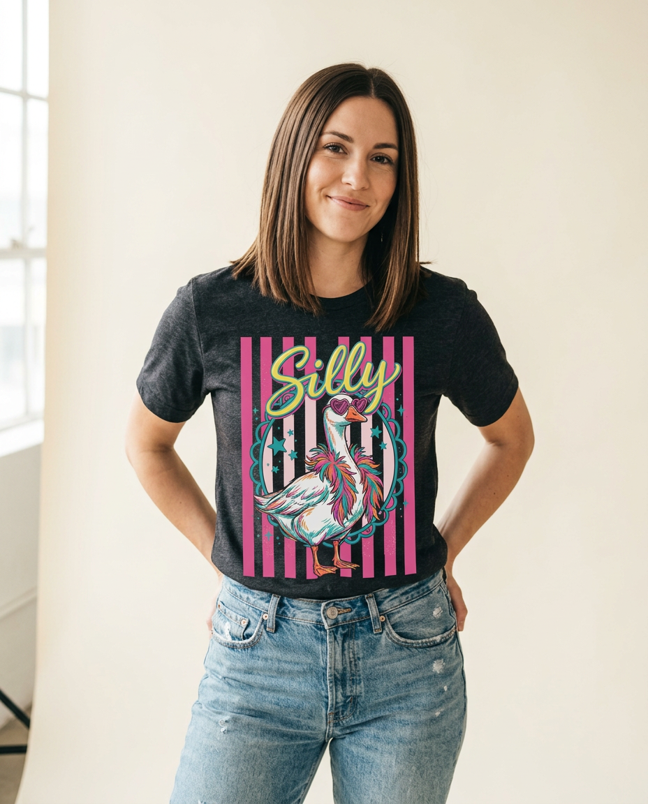 Retro Silly Goose Graphic Tee