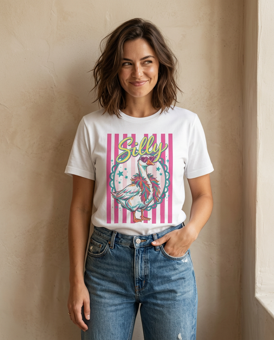 Retro Silly Goose Graphic Tee