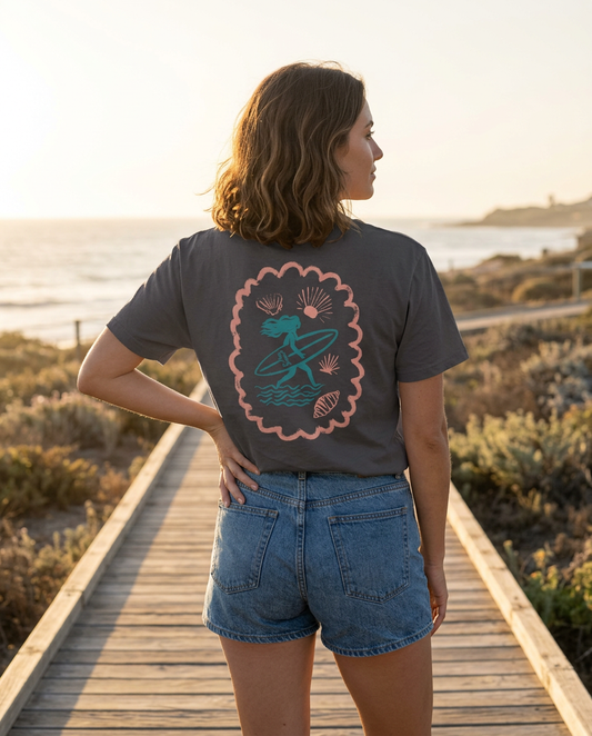 Retro Surfer Girl Graphic Tee