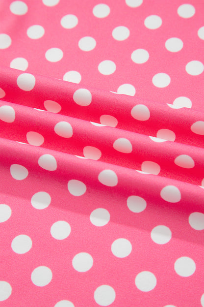 Pink Polka Dot Halter Tank & Wide Leg Pants Set