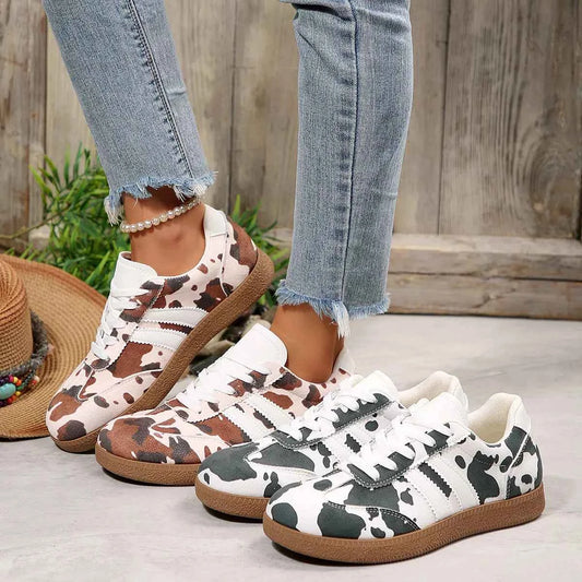 Cow Print Casual Sneakers