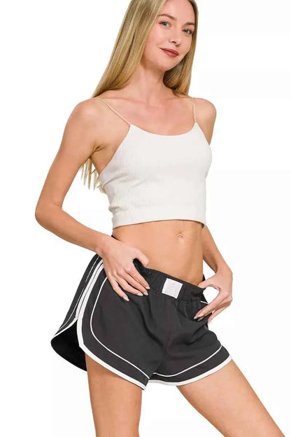 Zenana Soft Woven Lined Dolphin Shorts