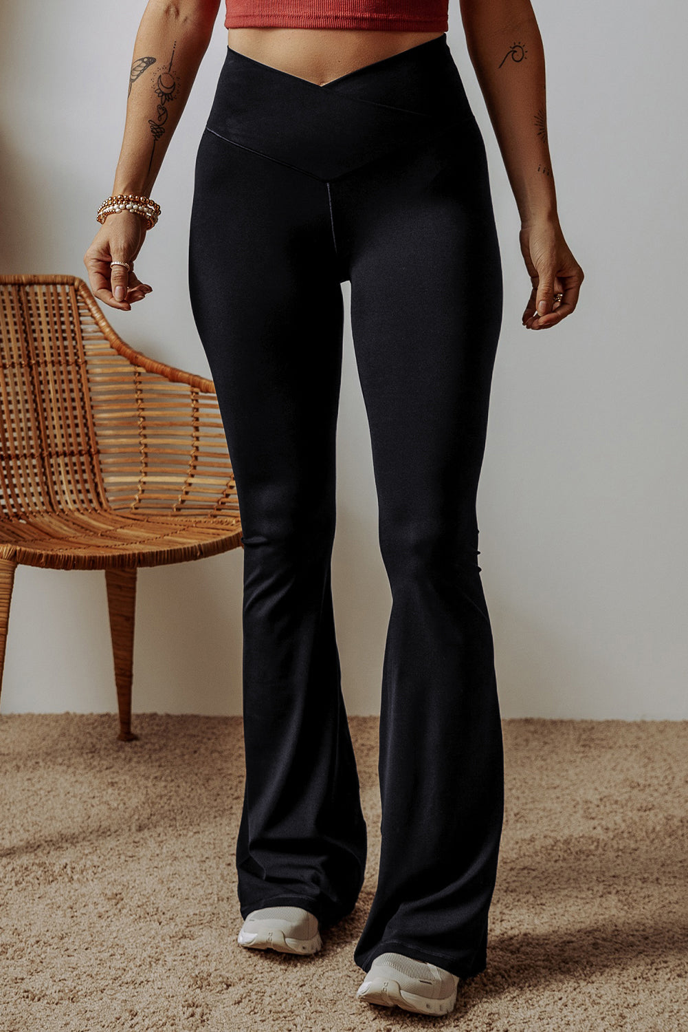 V-Front Flared Leggings