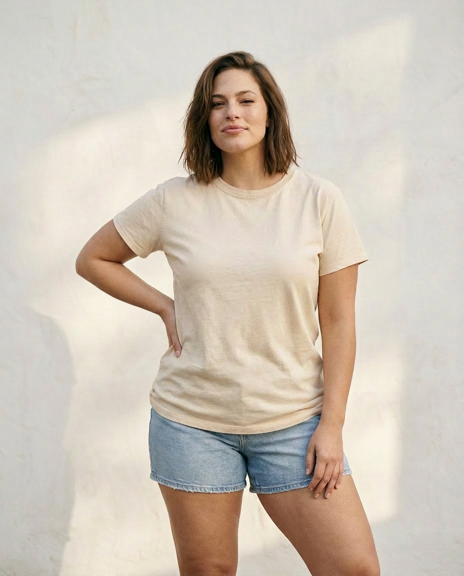 Snow Wash Dropped Shoulder Tee